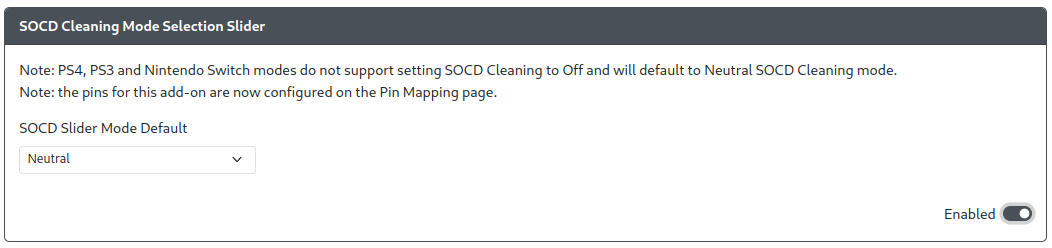 GP2040-CE 配置器 - SOCD 选择滑块