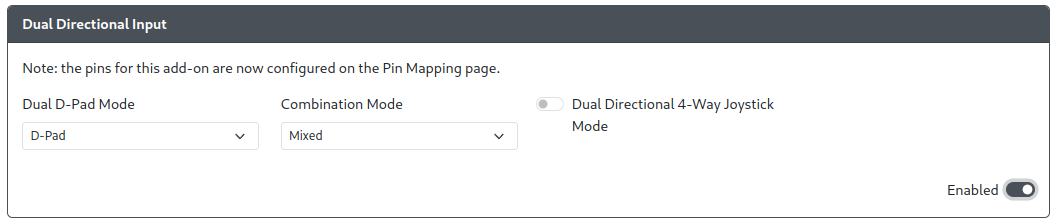 GP2040-CE Configuration - Add-Ons Dual Directional Input