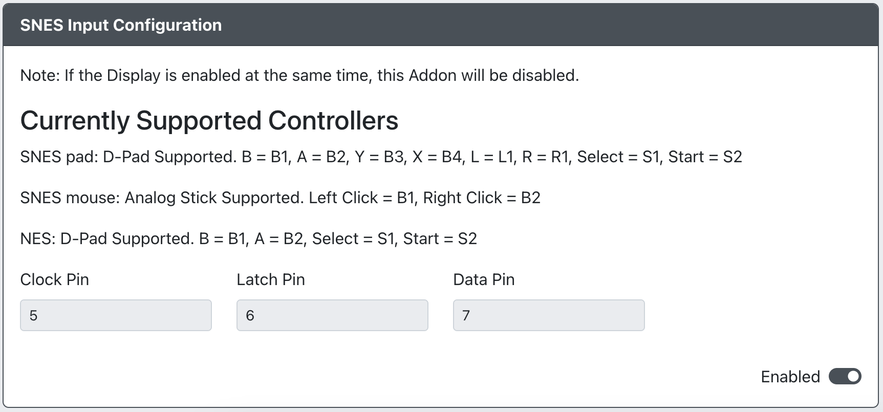 GP2040-CE Configurator - SNES Input