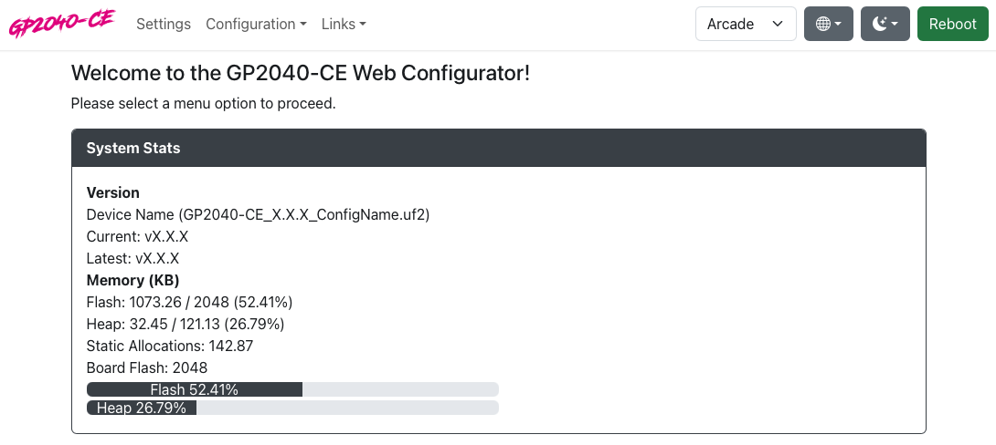 GP2040-CE Configurator - Home