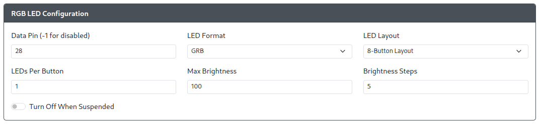 GP2040-CE Configurator - LED Configuration
